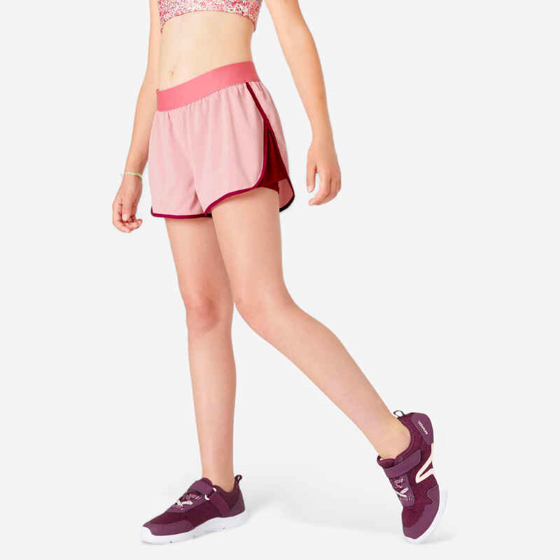 2-in-1-Shorts atmungsaktiv Kinder rosa 2-in-1-Shorts atmungsaktiv Kinder rosa
