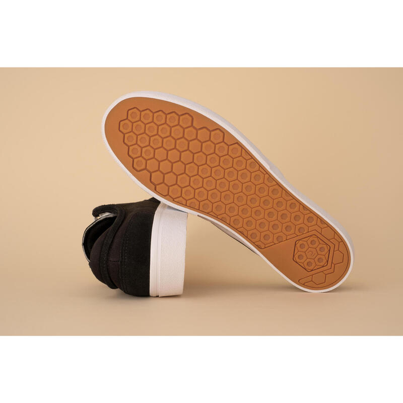 Scarpe vulcanizzate skateboard adulto VULCA 500 II nero-bianco