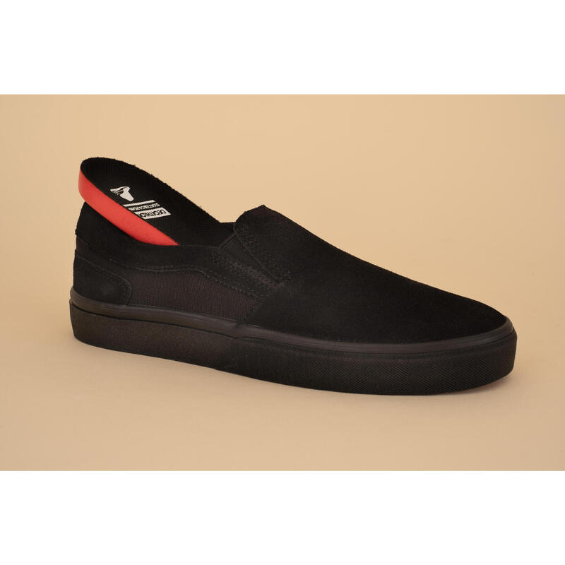 Scarpe skateboard VULCA 500 basse slip-on adulto nere