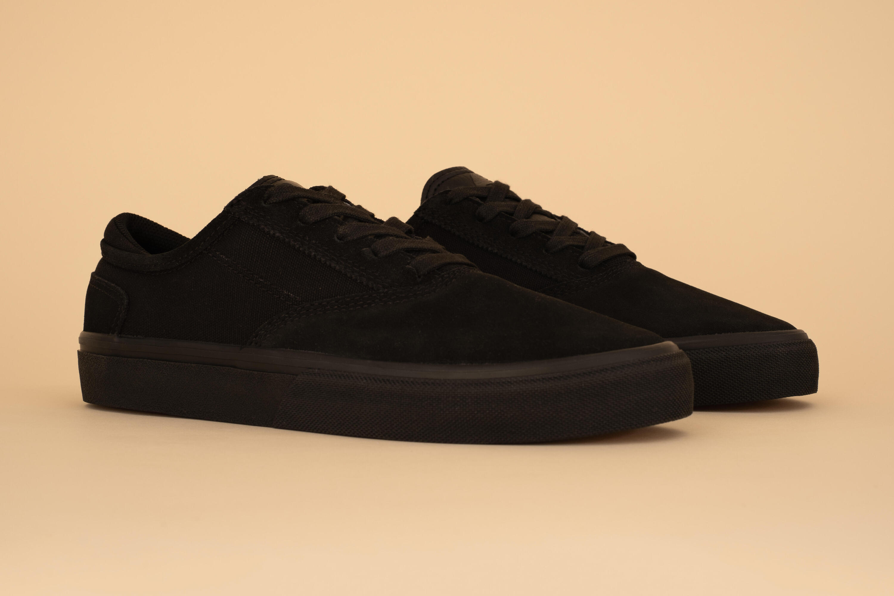 Chaussures vulcanisées de skateboard adulte vulca 500 ii noire / noire. 20/23