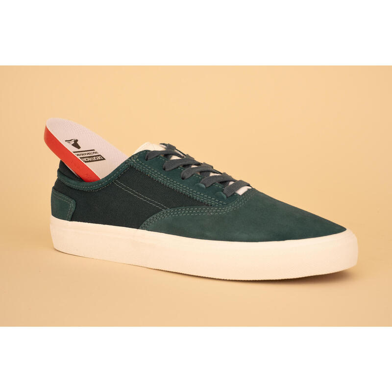 Calçado Vulcanizado de Skate Adulto VULCA 500 II Verde/Branco