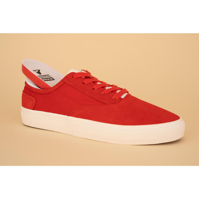 Chaussures vulcanisées de skateboard adulte VULCA 500 II rouge / blanche