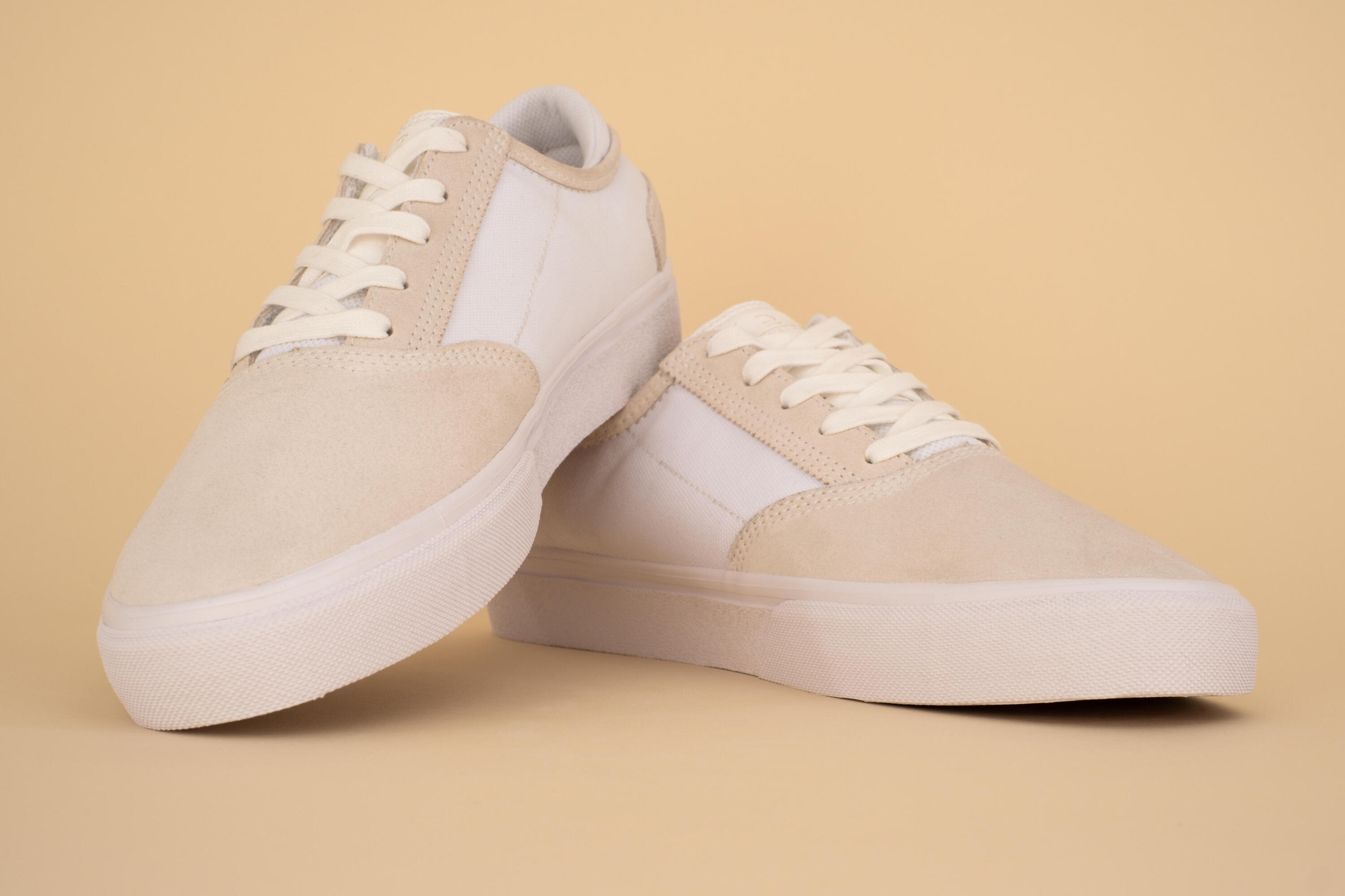 Zapatillas Skate Hombre y Niño Oxelo Vulca 500 II Vulcanizadas Blancas 22/26