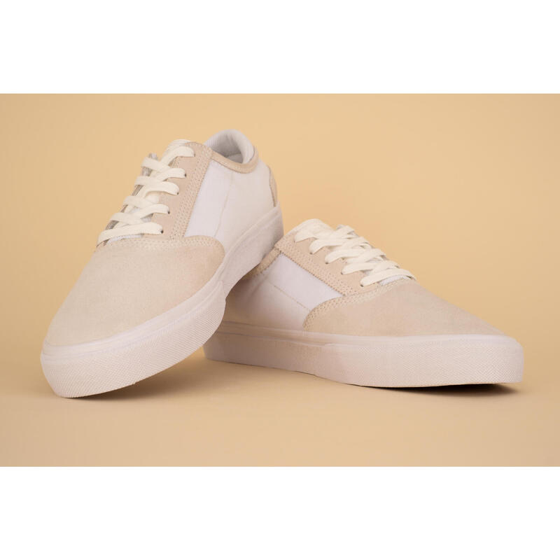 Adult Vulcanised Skate Shoes Vulca 500 II - White/White