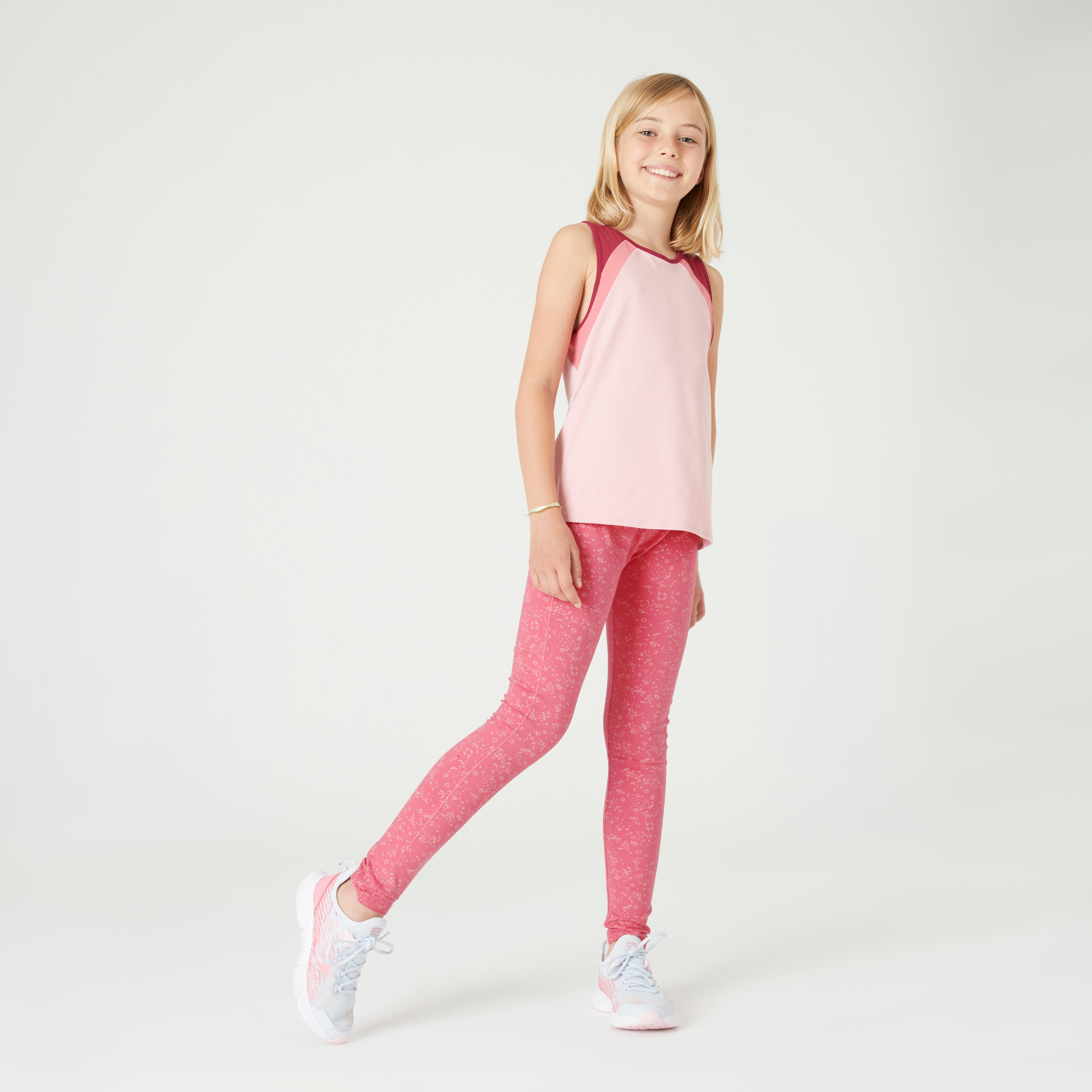 Decathlon Girl's Gym Leggings Trousers 8-9 Years