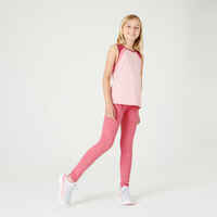 Girls' Cotton Leggings 320 - Pink Print