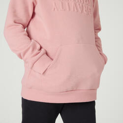 Sweat à capuche chaud enfant - 500 rose imprimé