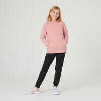 Kids' Warm Hooded Sweatshirt 500 - Pink Print