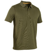 Cotton Short-Sleeved Breathable Hunting Polo Shirt 100 - Green