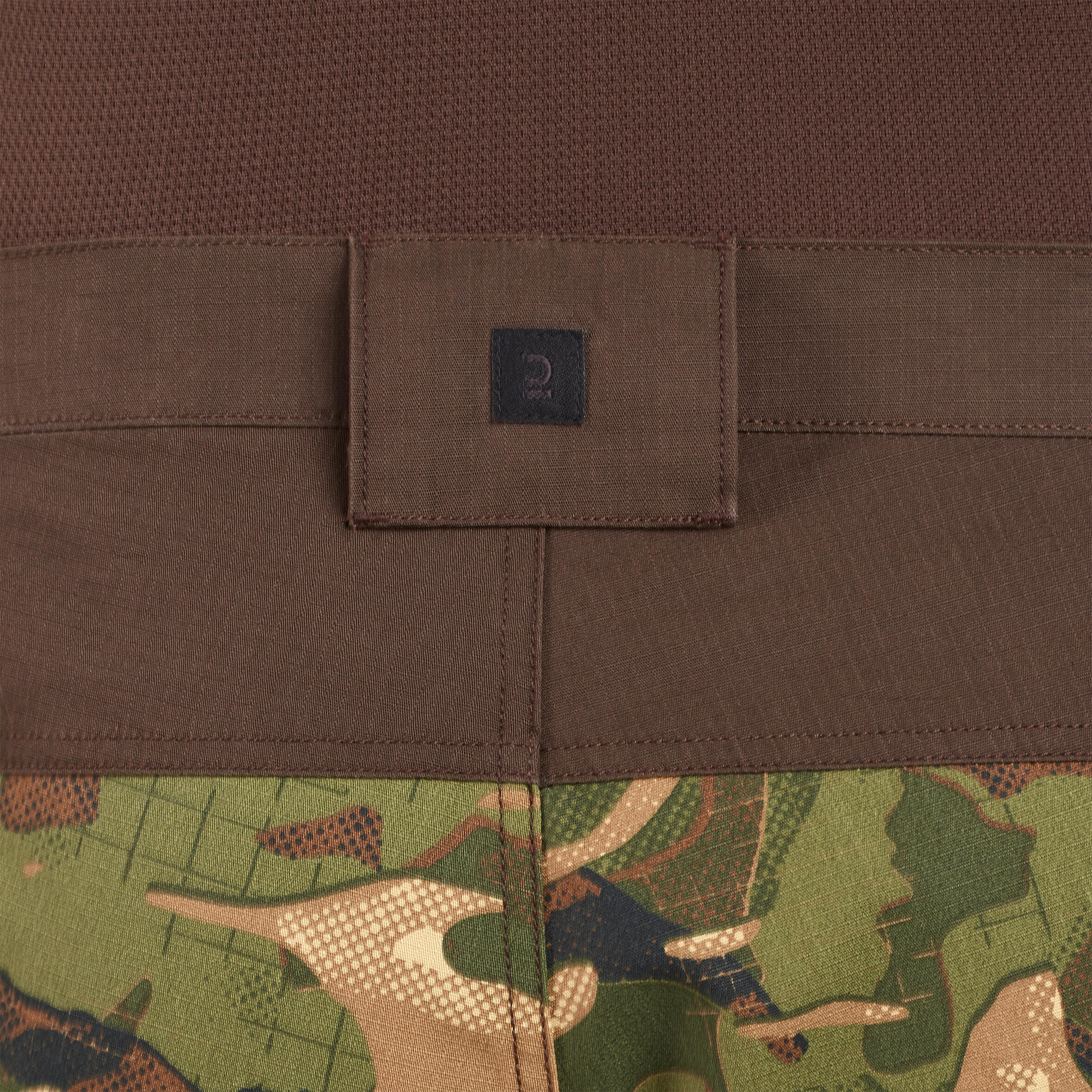 Bermudas/Short de Caza Solognac 500 Hombre Woodland Camuflaje Militar Liso 9/15