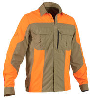 Chemise manches longues légère et respirante chasse 520 verte et fluo