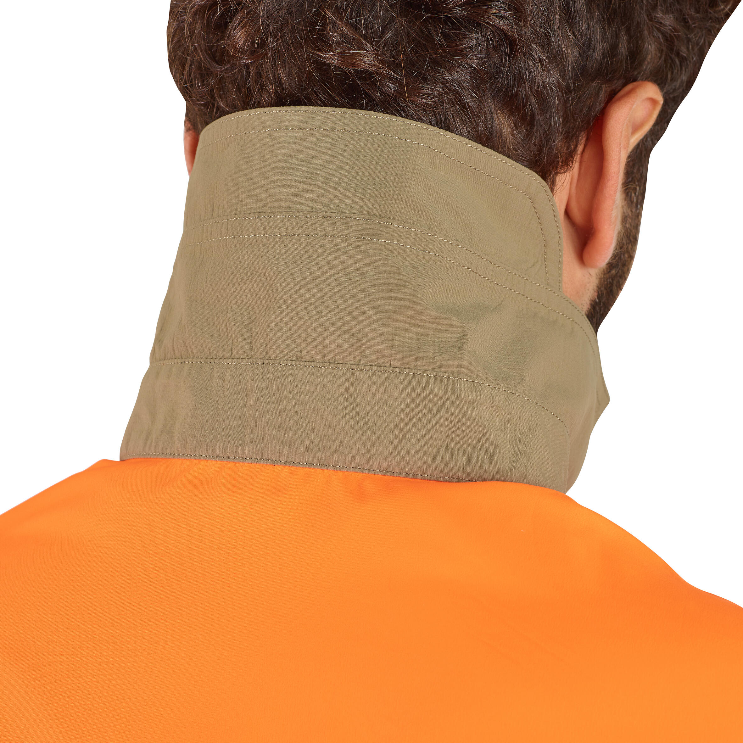 Lovecká košile s dlouhým rukávem lehká prodyšná 520 zeleno-oranžová fluo 16/20