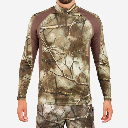 T-shirt manches longues Solognac pour la chasse à l'approche