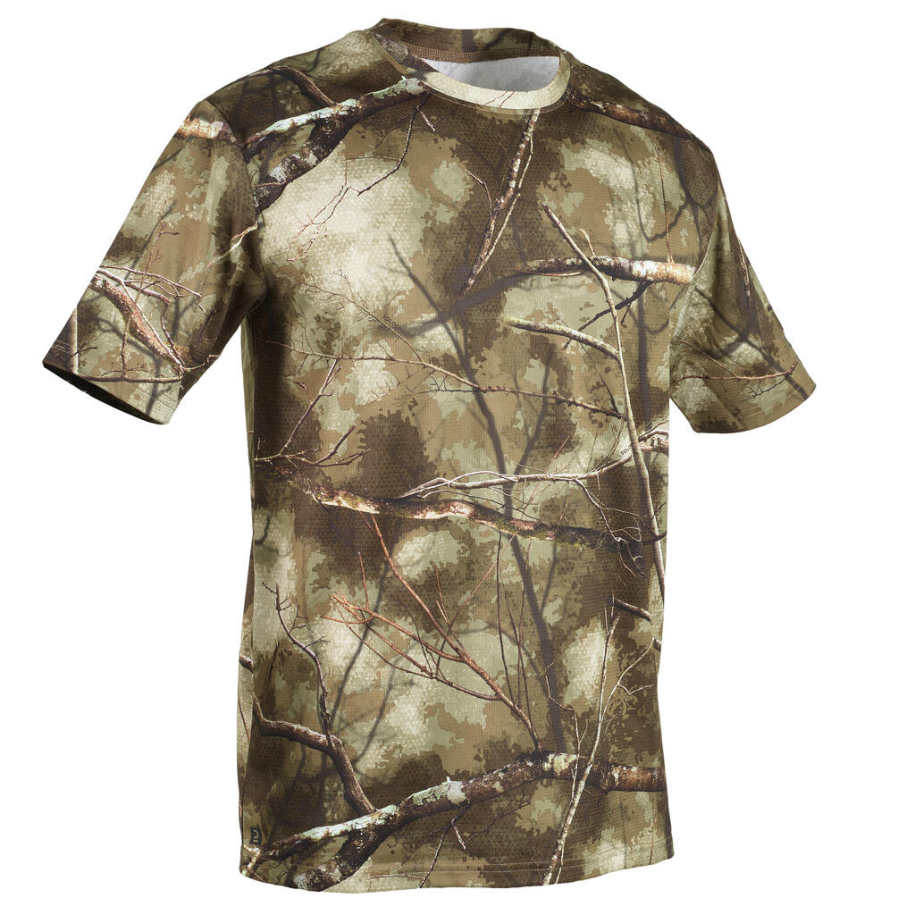 Elpojošs medību T krekls “Treemetic 100”, kamuflāžas
