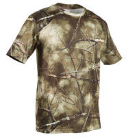 T-Shirt Chasse Manches courtes 100 Respirant Camouflage Treemetic