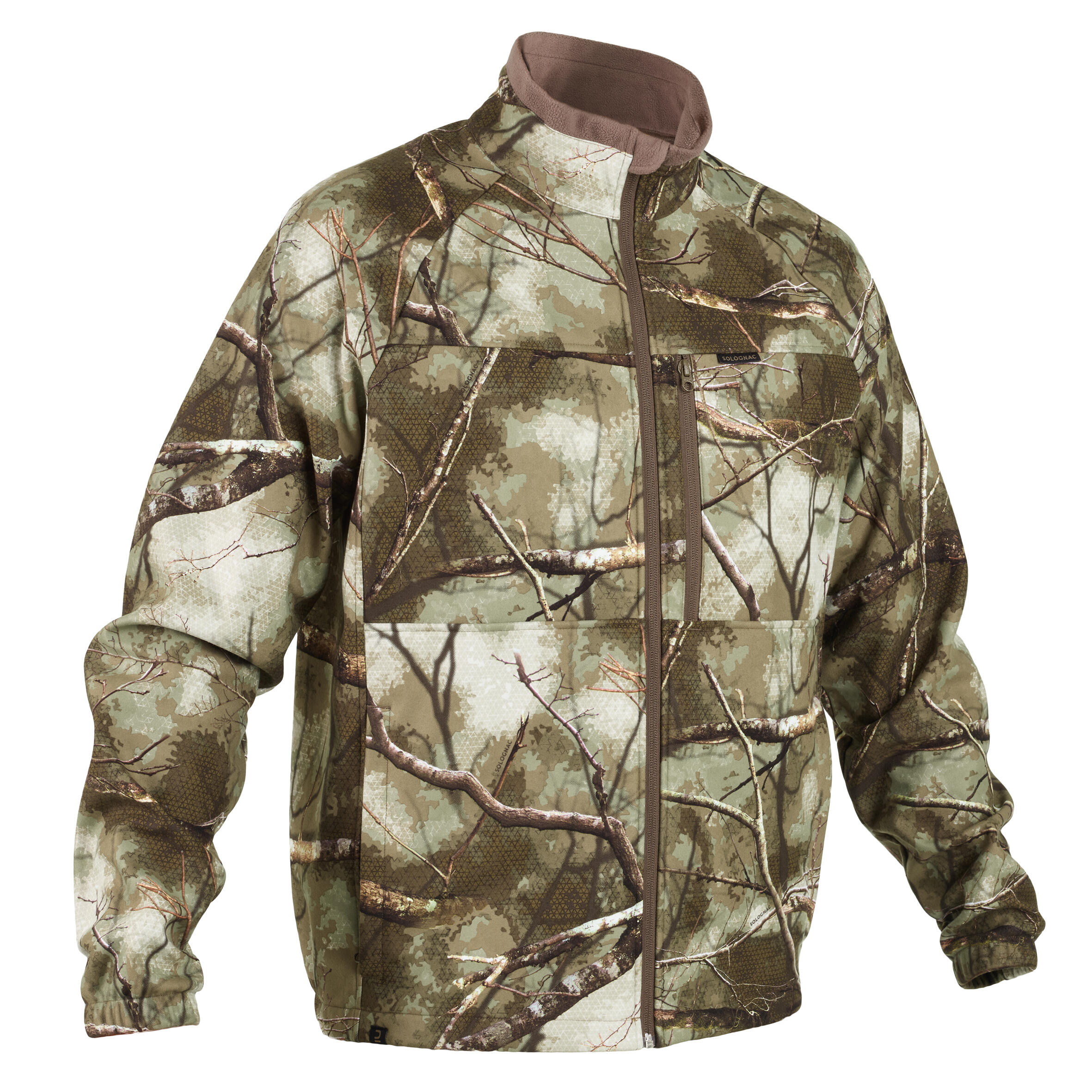 Hunting 500 Silent Waterproof Jacket - Camouflage - Solognac