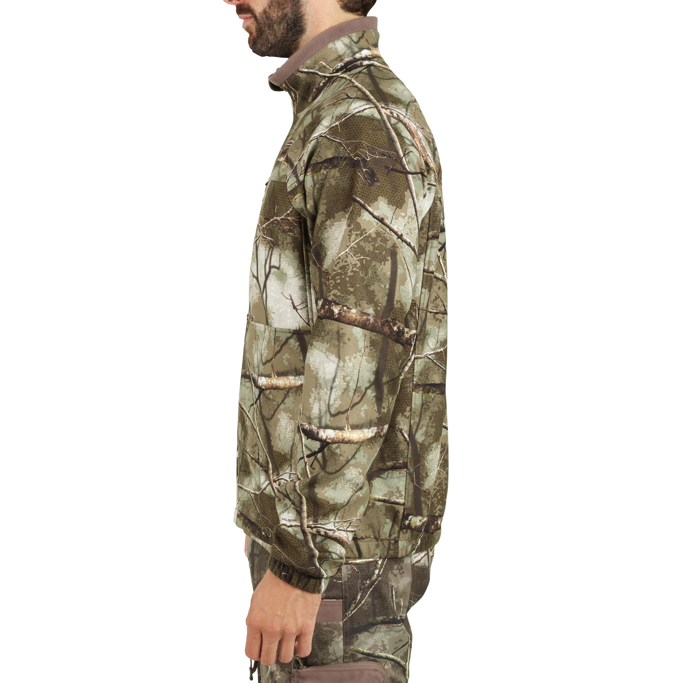Men's Camouflage Hide Hunting Clothes, Waterproof Windproof Jacket&Pant,  Polar Fleece Hooded Jacket Warm Jacket