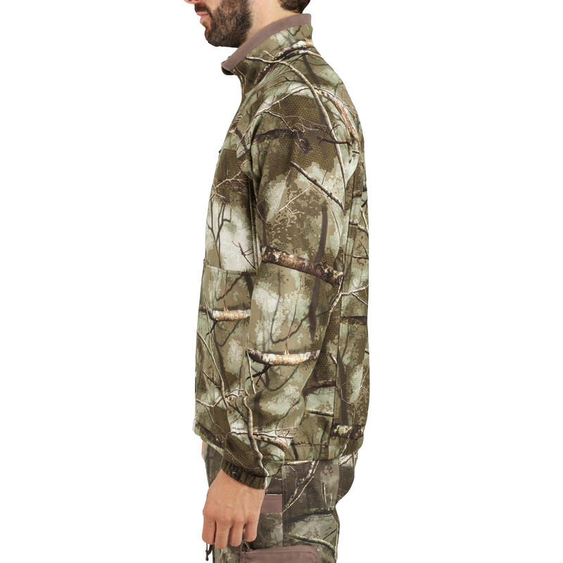 Forro Polar Caza Solognac 300 Hombre Camuflaje Treemetic Silencioso Cálido