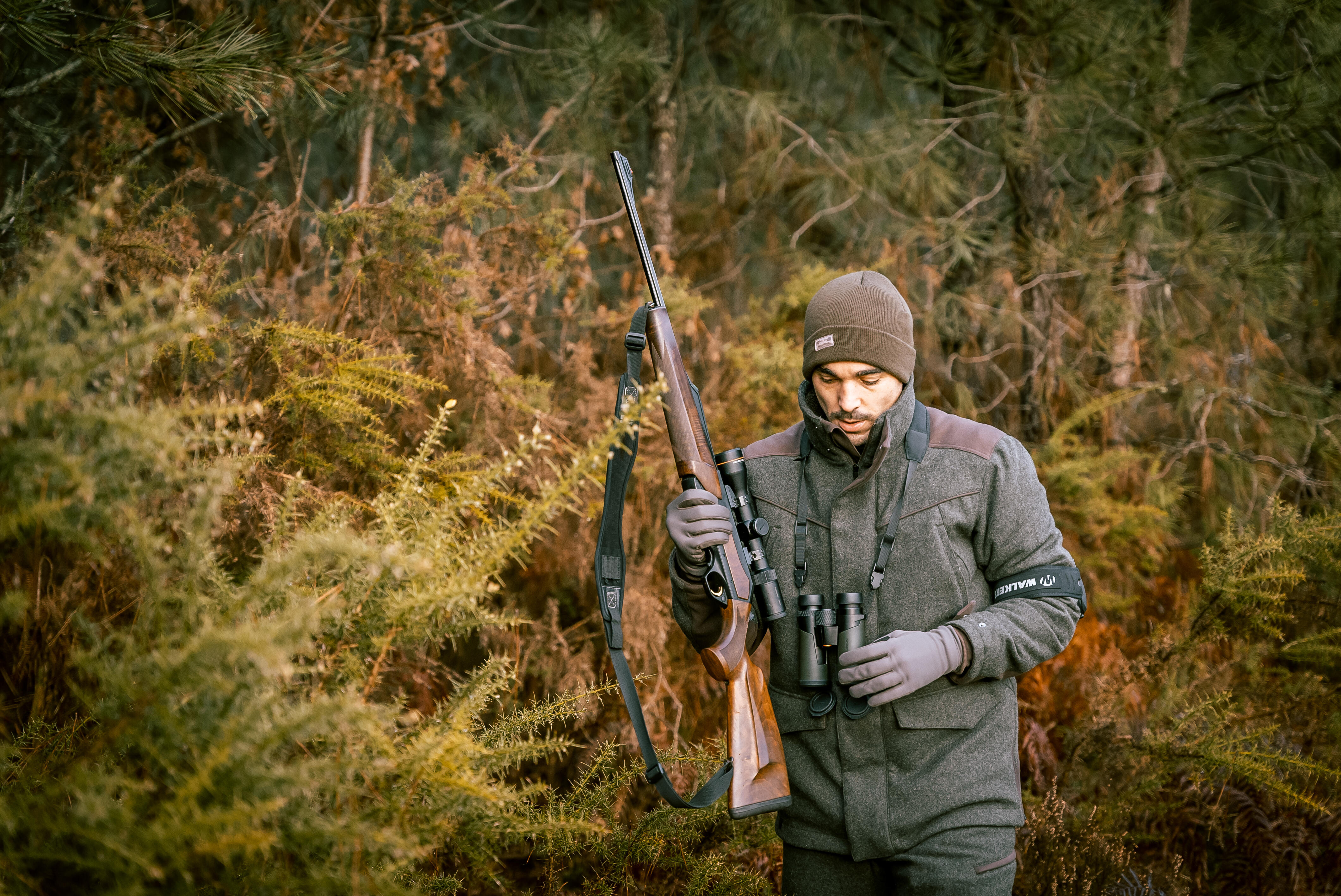 300 Warm Knitted Hunting Hat - Brown - SOLOGNAC