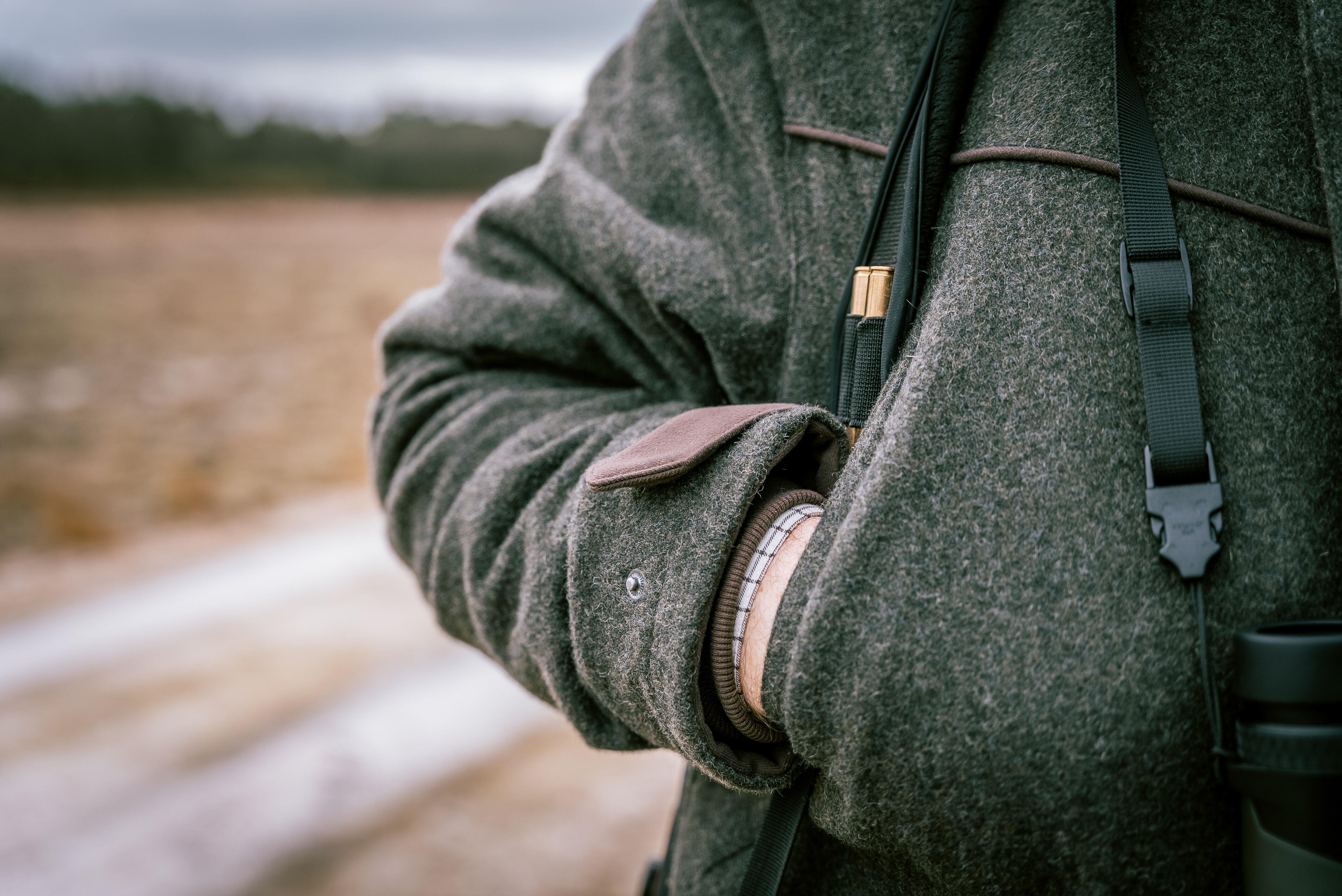 HUNTING WARM LODEN WOOL SILENT JACKET 900 GREEN | Decathlon