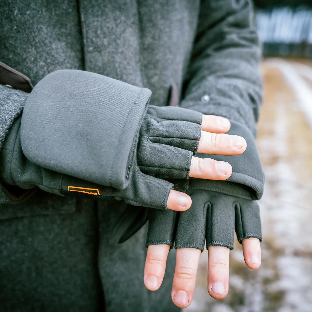 Kumštinės pirštinės „Softshell 500“, žalsvos