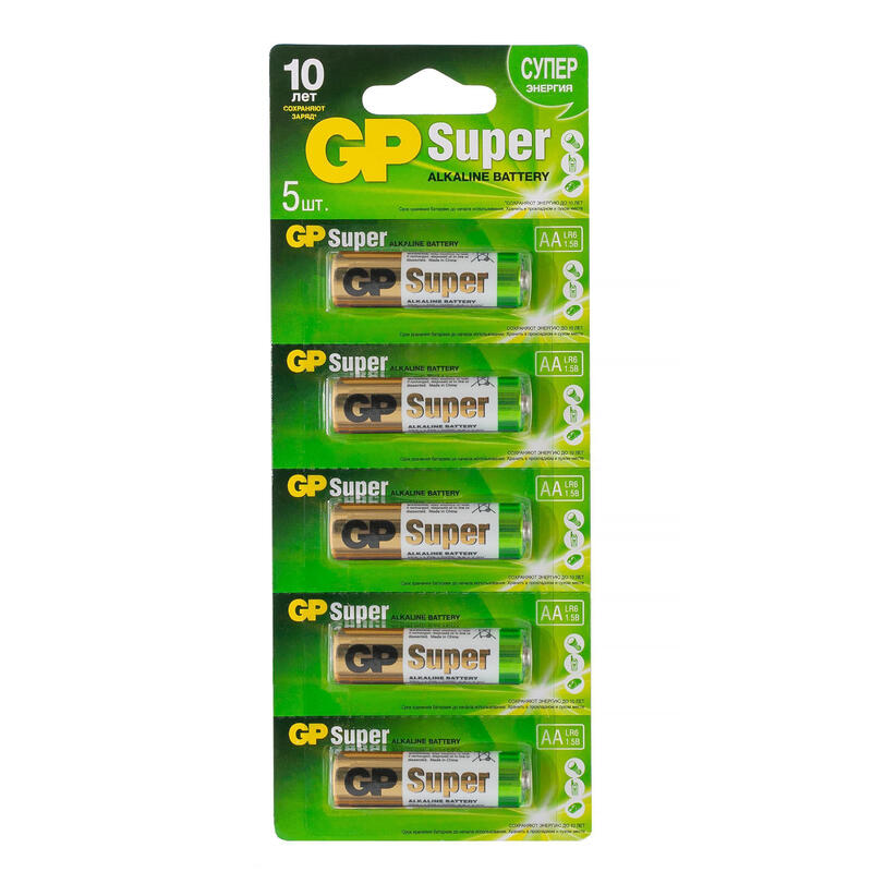 

Батарейки GP Super Alkaline 15A-CR5 LR06, X8372372