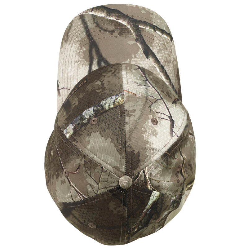 Czapka myśliwska z daszkiem Solognac 100 camo treemetic