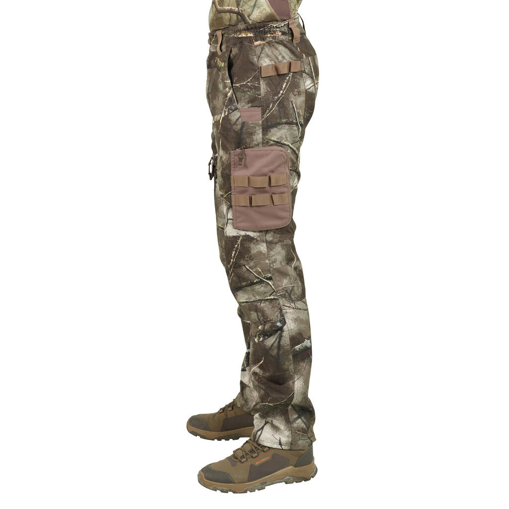 BREATHABLE HUNTING TROUSERS TREEMETIC 500 CAMOUFLAGE