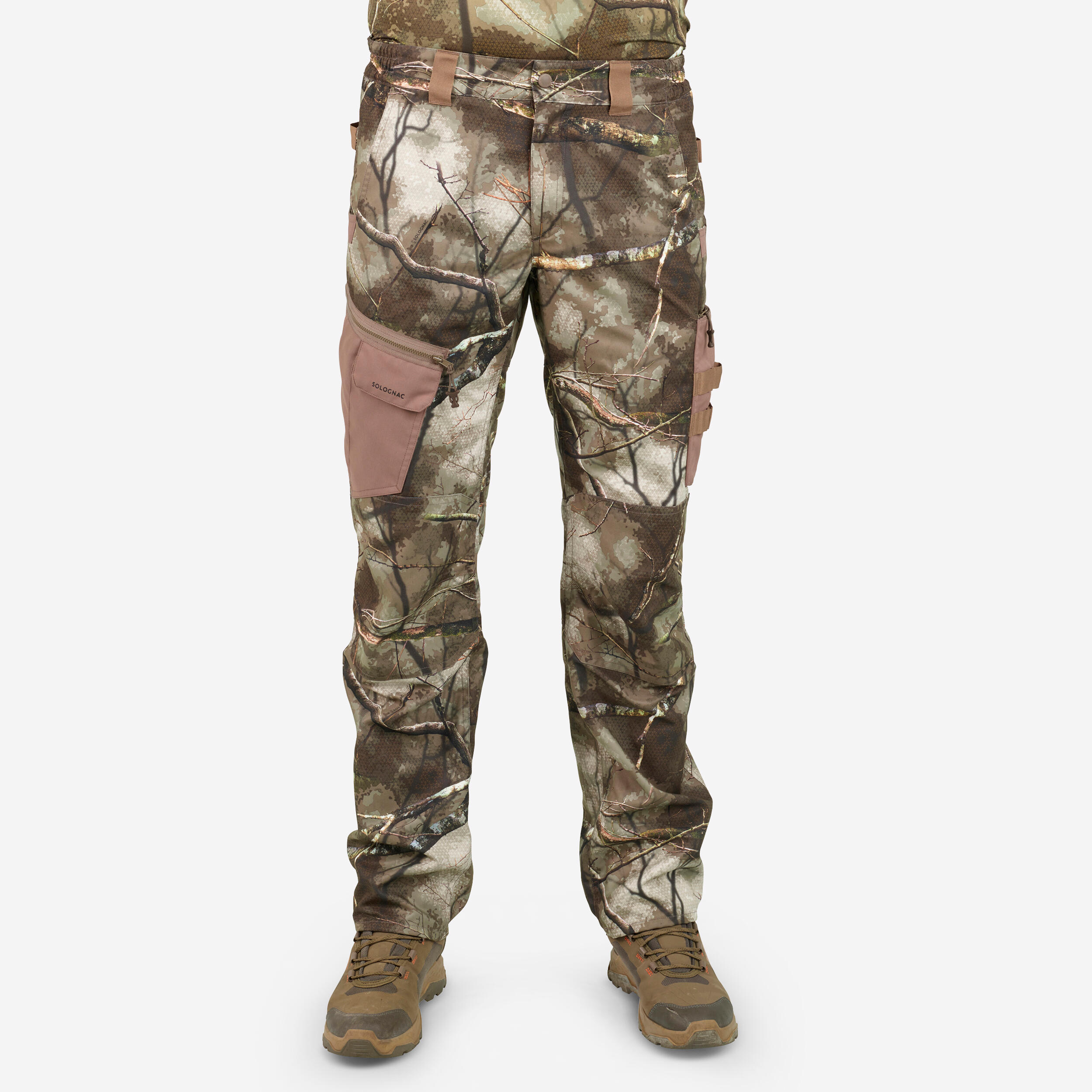 Breathable Hunting Trousers - Treemetic 500 Camouflage - SOLOGNAC