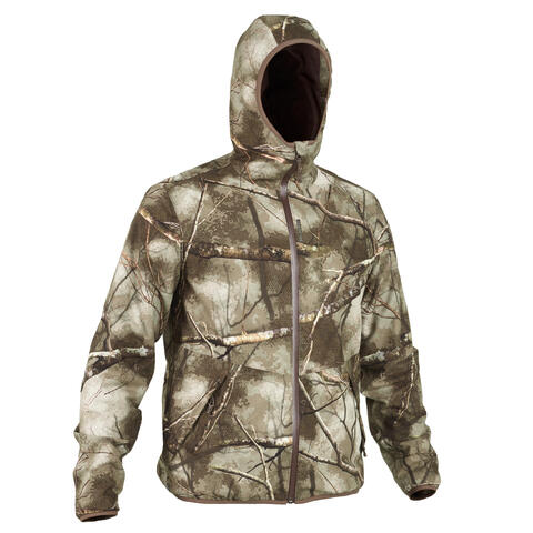 Silent waterproof hunting jacket TREEMETIC 500 CAMOUFLAGE SOLOGNAC ...