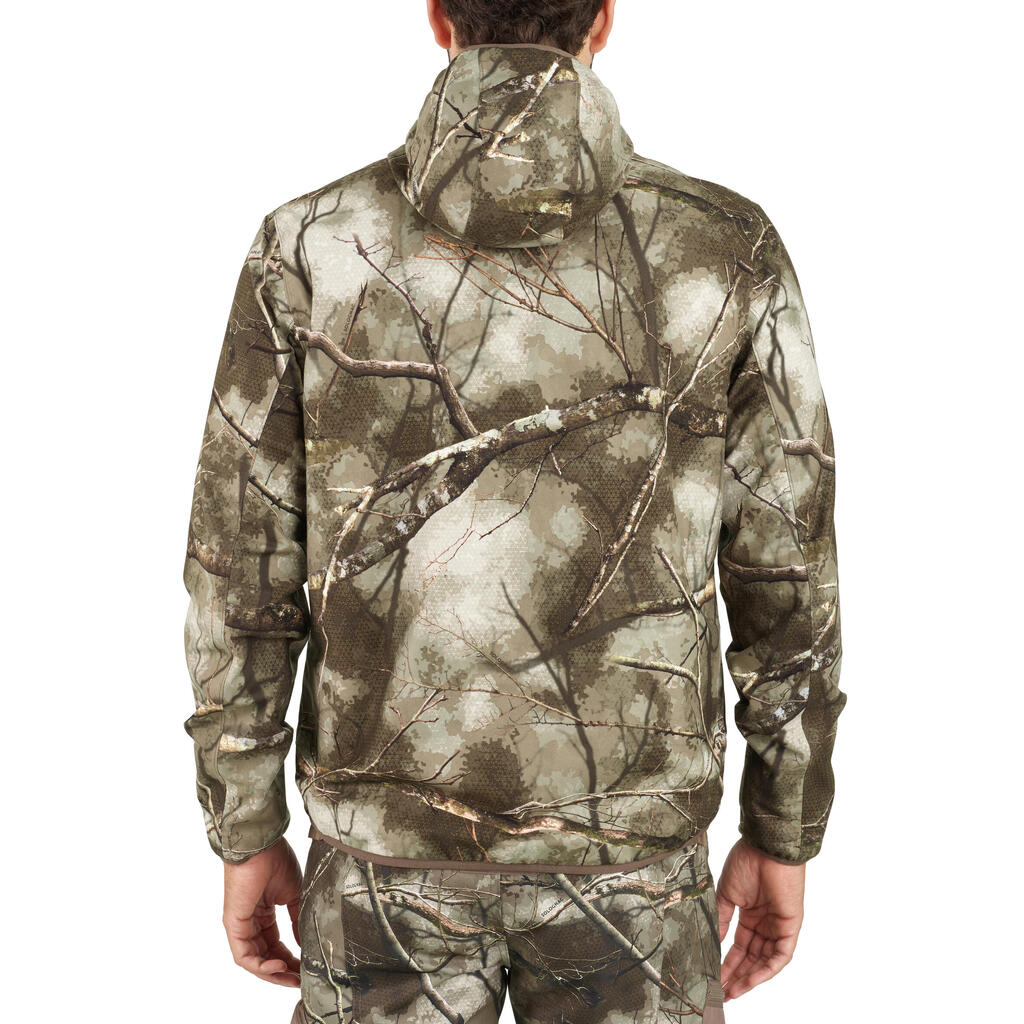 Silent waterproof hunting jacket TREEMETIC 500 CAMOUFLAGE