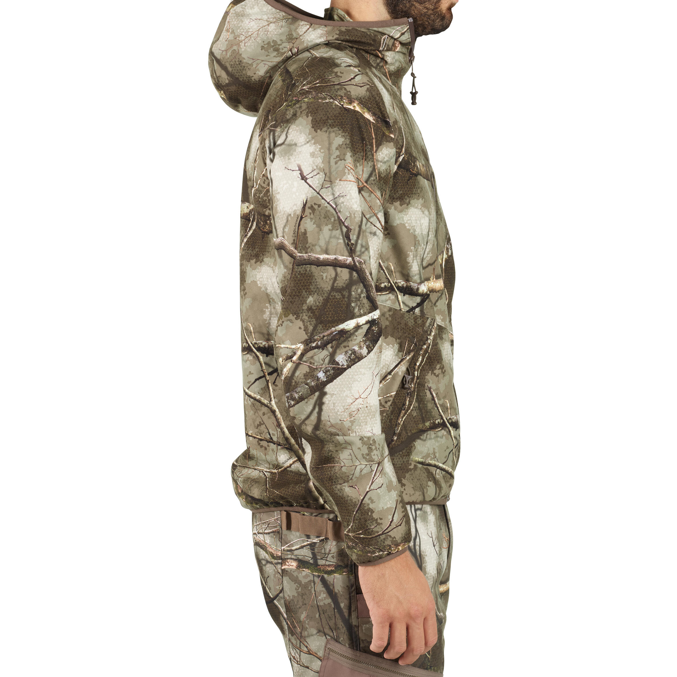 Waterproof Silent Hunting Jacket - Treemetic 500 Camo - SOLOGNAC