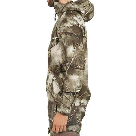 Silent waterproof hunting jacket TREEMETIC 500 CAMOUFLAGE