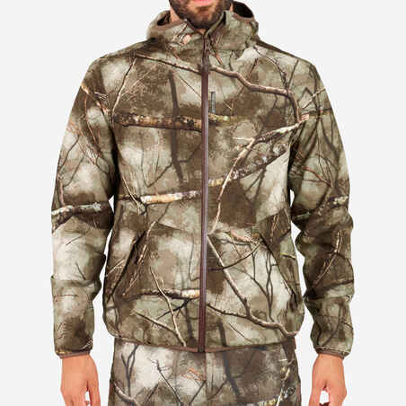 Silent waterproof hunting jacket TREEMETIC 500 CAMOUFLAGE