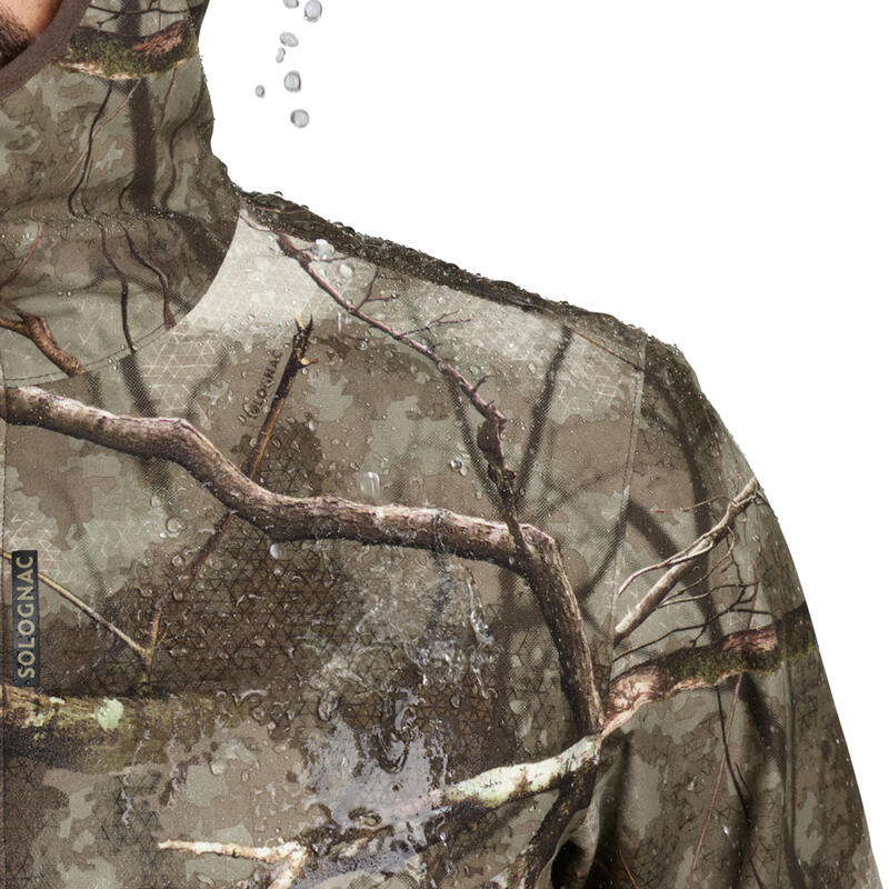 Veste chasse 500 Silencieuse Imperméable CAMOUFLAGE TREEMETIC