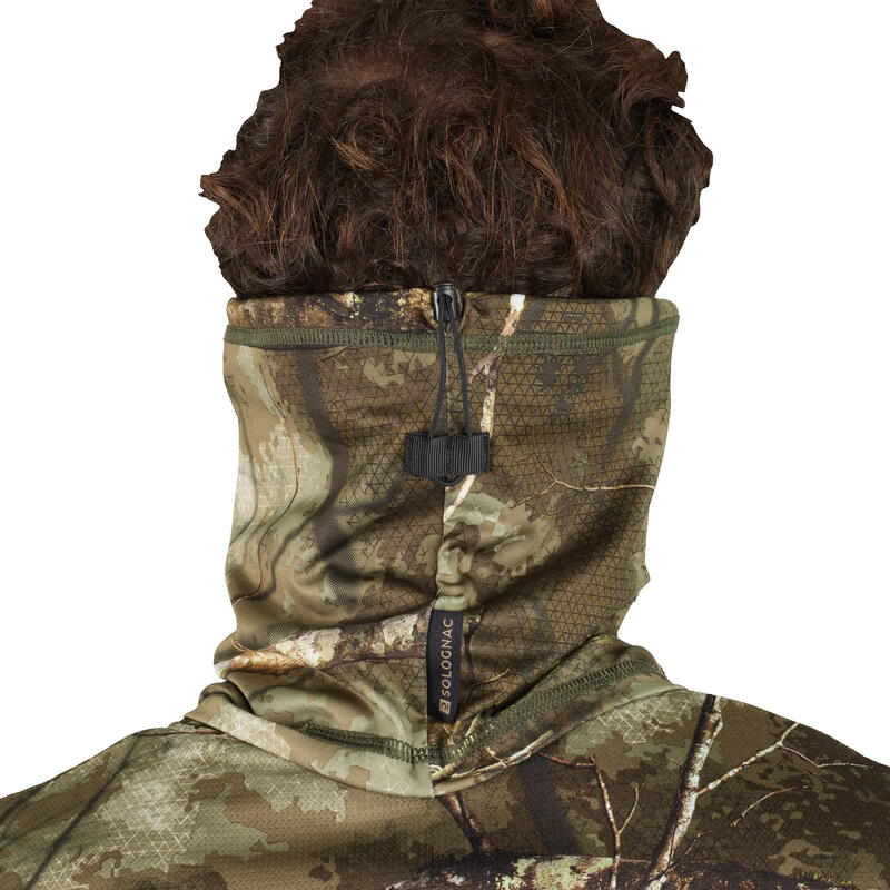 Ademende camouflage nekwarmer voor de jacht 500 Treemetic