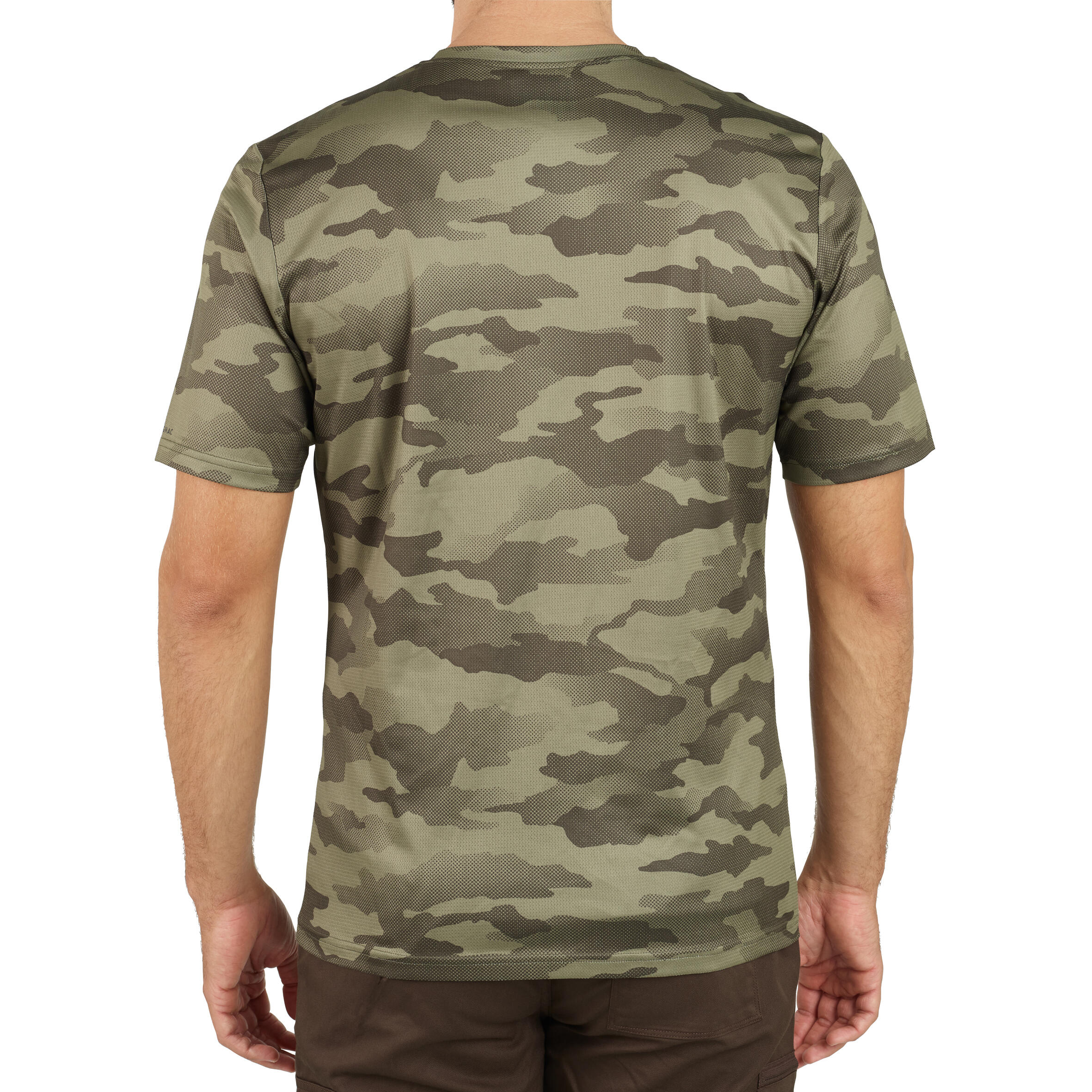 Short-sleeved hunting t-shirt 100 green 