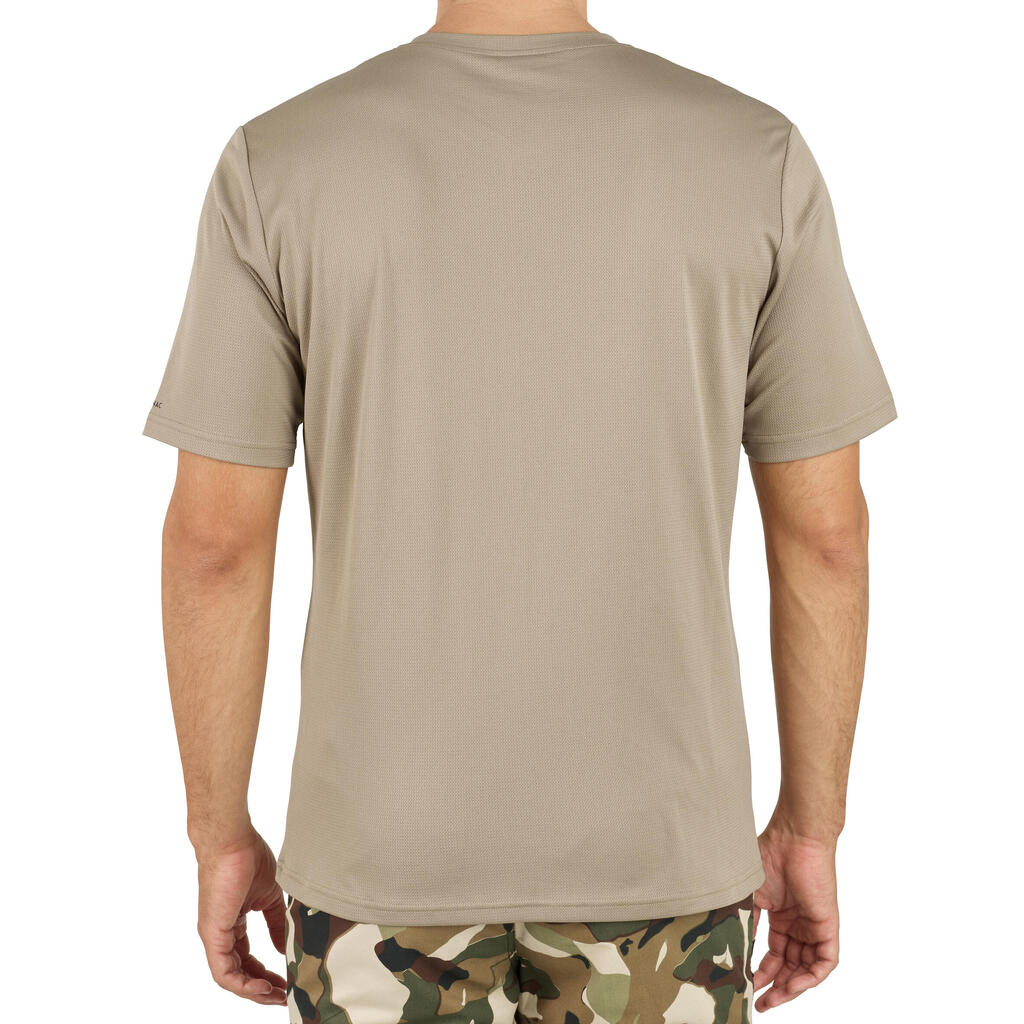 Men's Hunting Short-sleeved Breathable T-shirt 100 light green