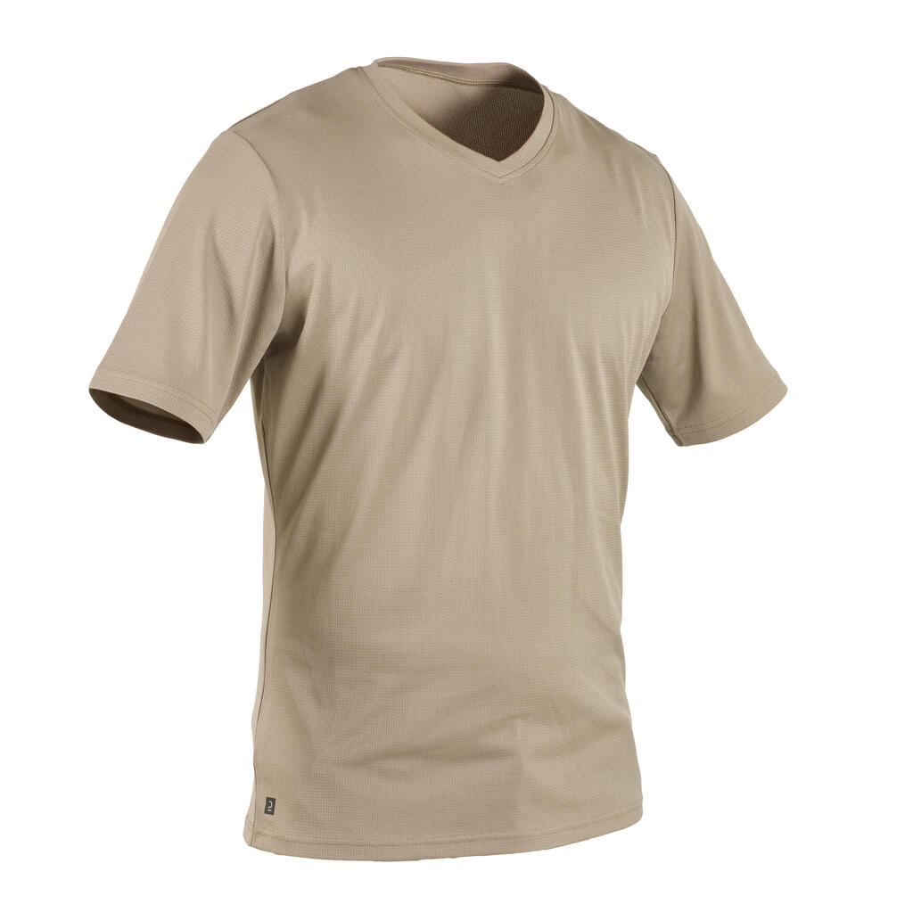 Men's Hunting Short-sleeved Breathable T-shirt 100 light green