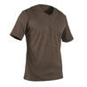 Short-sleeved hunting t-shirt 100 dark brown