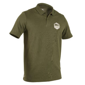 Men's Short-sleeved Breathable Cotton Polo Shirt - 100 wild boar green