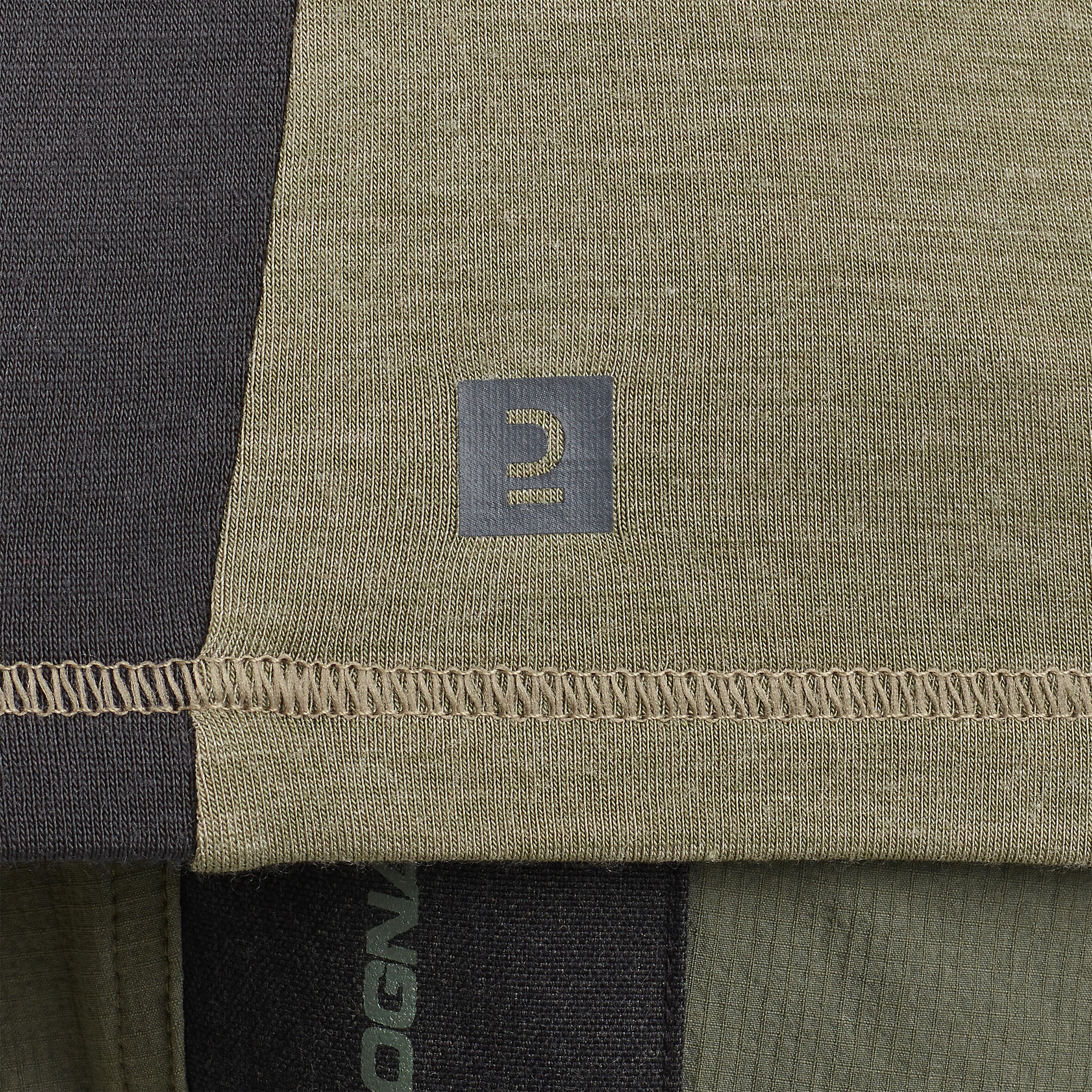 Men Long-sleeved Breathable Merino Wool Zipped T-shirt - 900 Green - SOLOGNAC