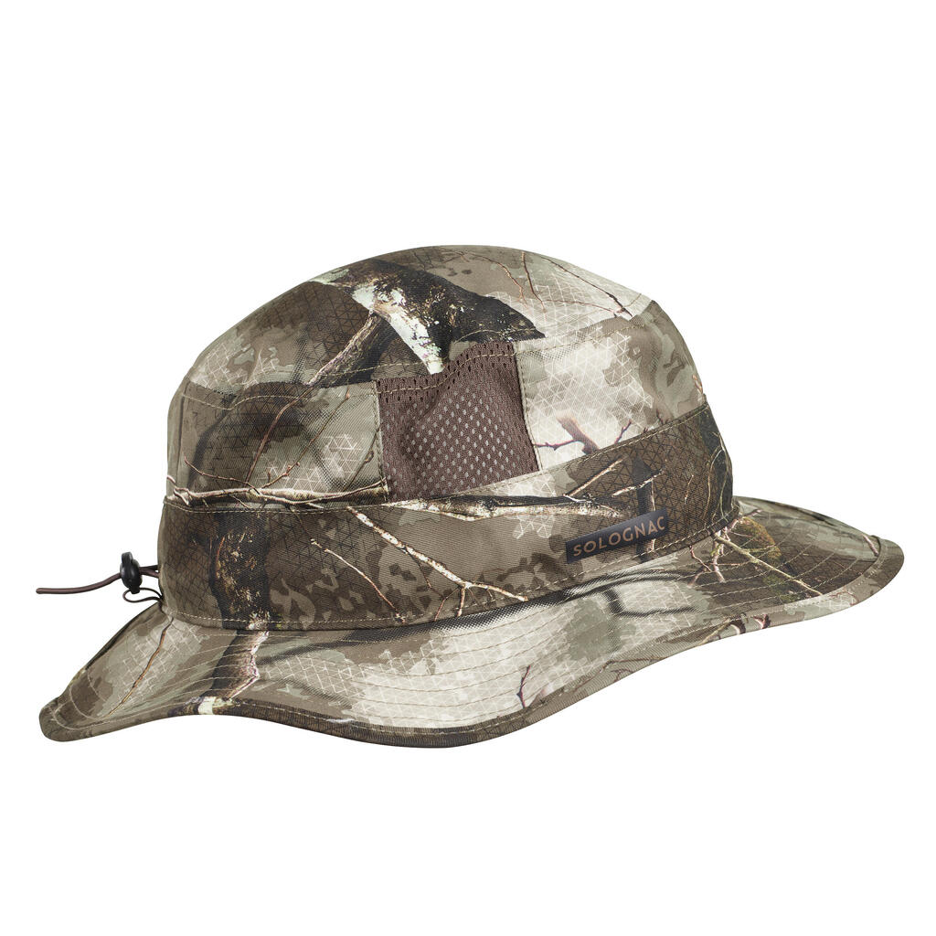Poľovnícky priedušný klobúk 500 maskovanie Treemetic