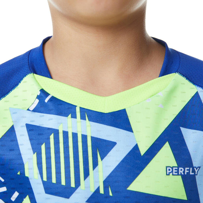 T-Shirt de Badminton Enfant 560 - Bleu Électrique