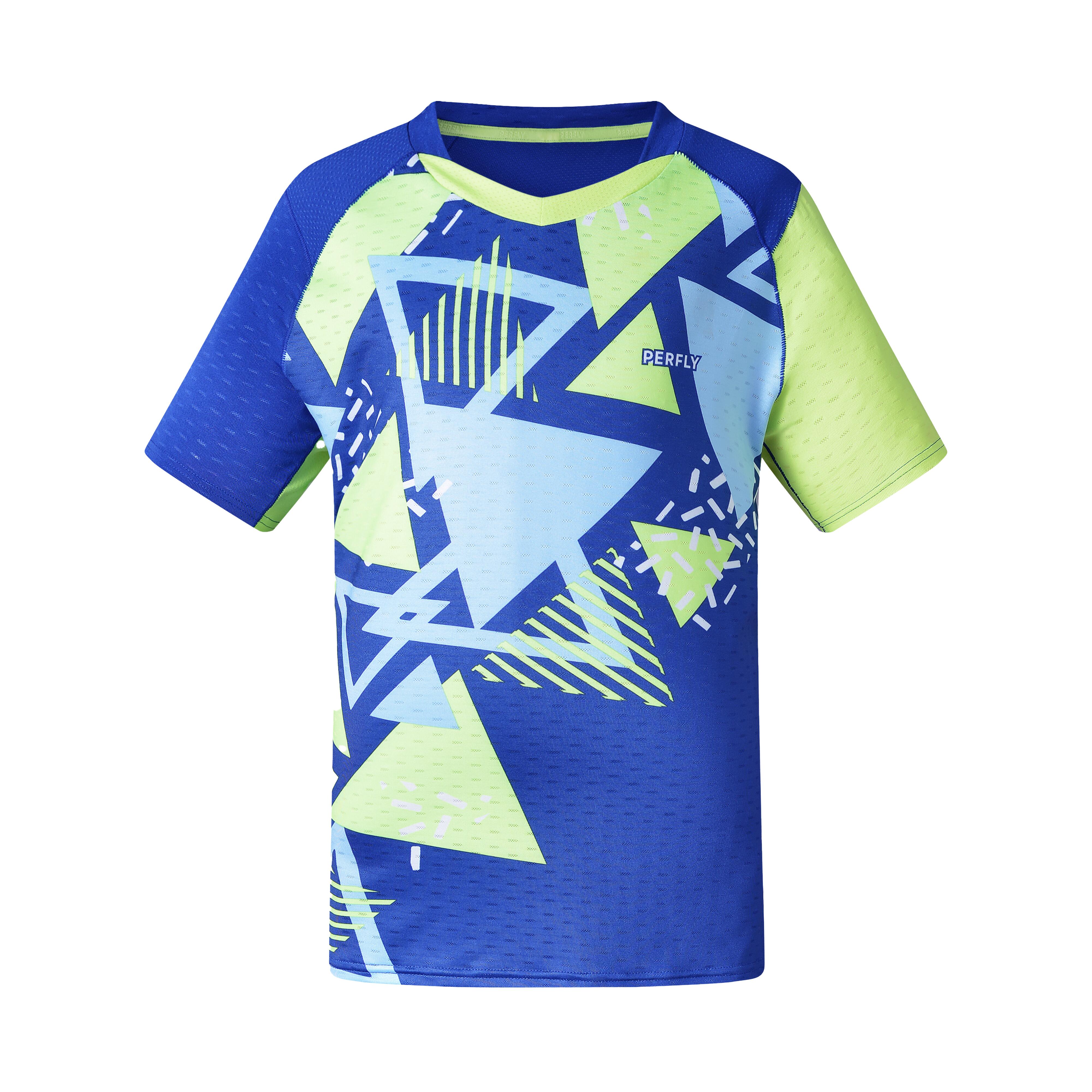 BADMINTON JUNIOR T SHIRT 560 ELECTRIC 