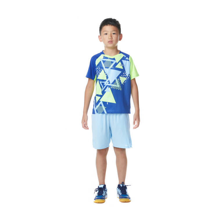 BADMINTON JUNIOR T SHIRT 560 ELECTRIC BLUE