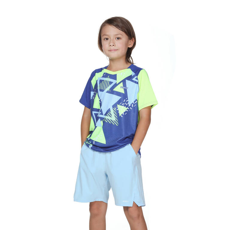 BADMINTON JUNIOR T SHIRT 560 ELECTRIC BLUE