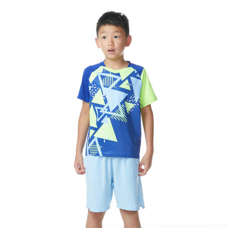 BADMINTON JUNIOR T SHIRT 560 ELECTRIC BLUE