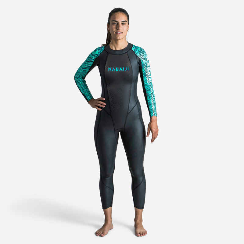Women's Open Water Swimming 2.5/2 mm Glideskin Neoprene Wetsuit OWS 500
