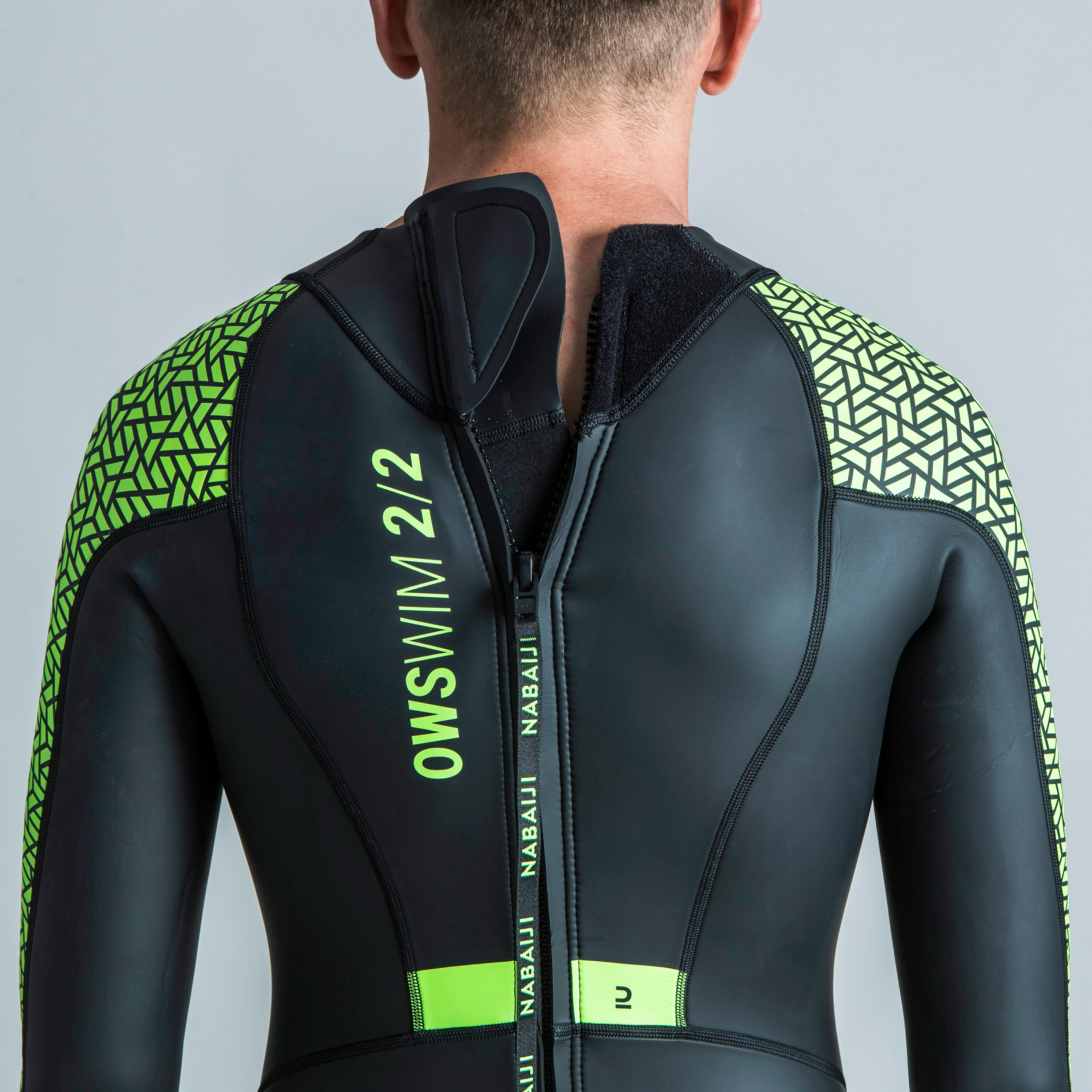 Men's Neoprene Wetsuit - OWS 500 Green - NABAIJI